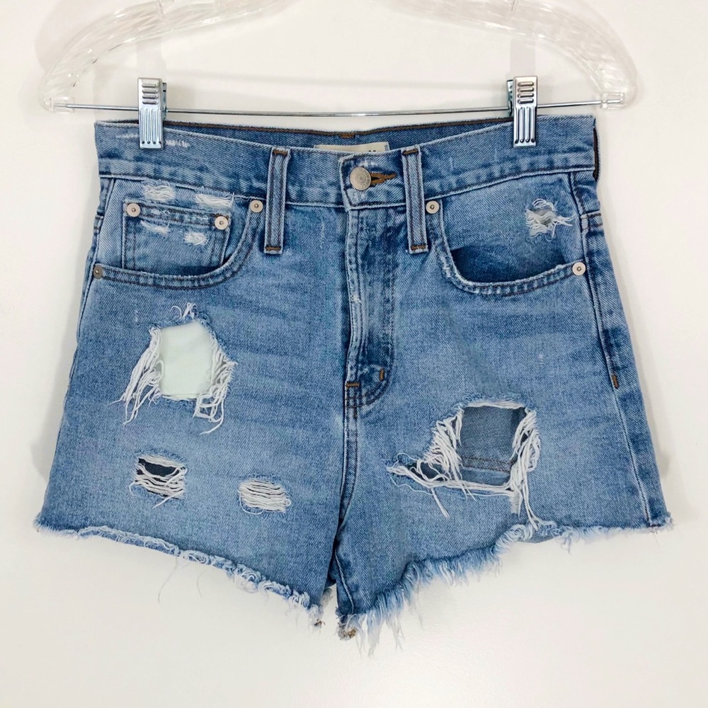 Madewell The Perfect Jean Short Distressed Cutoffs